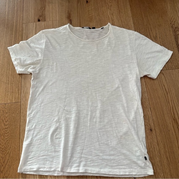 ONLY & SONS OFF WHITE ONSALBERT SLUB CREW NECK TEE - L - Picture 6 of 14